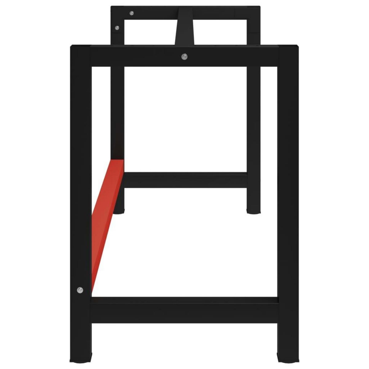 VIDAXL Cadre de banc de travail Metal 150x57x79 cm Noir et rouge