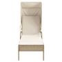 Voir la diapositive 4 : VIDAXL Chaise longue avec auvent beige resine tressee
