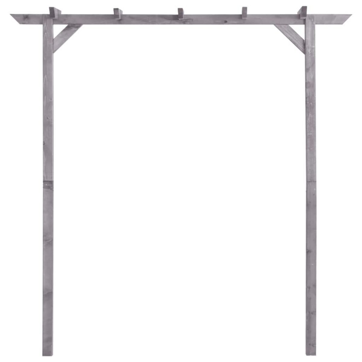 VIDAXL Pergola de jardin Gris 200x40x205 cm Bois de pin impregne