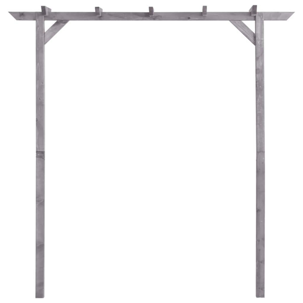 VIDAXL Pergola de jardin Gris 200x40x205 cm Bois de pin impregne