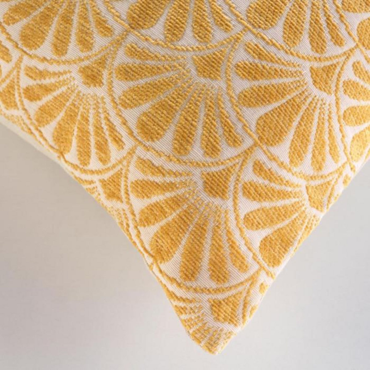 Paris Prix Housse de Coussin Jacquard  Echo  40x40cm Ocre