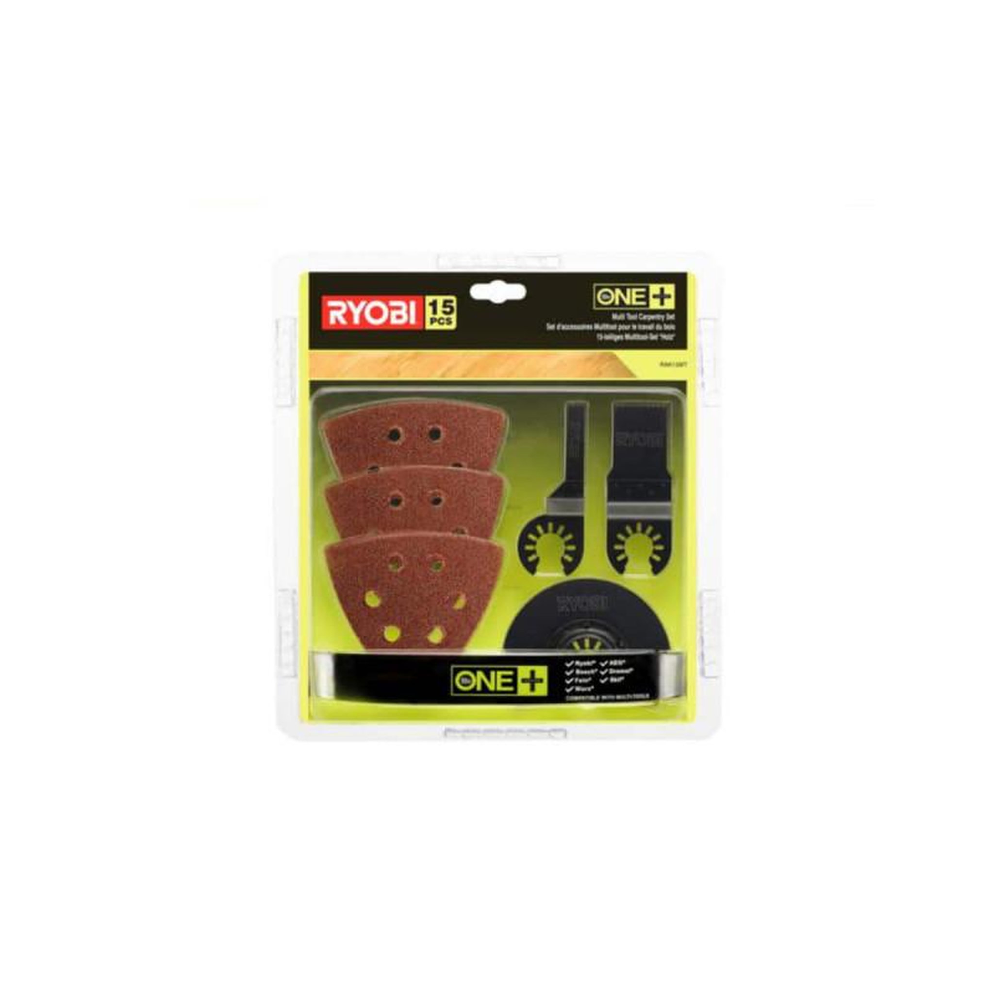 Ryobi Kit spécial bois 15 pièces ryobi multitool - rak15mt
