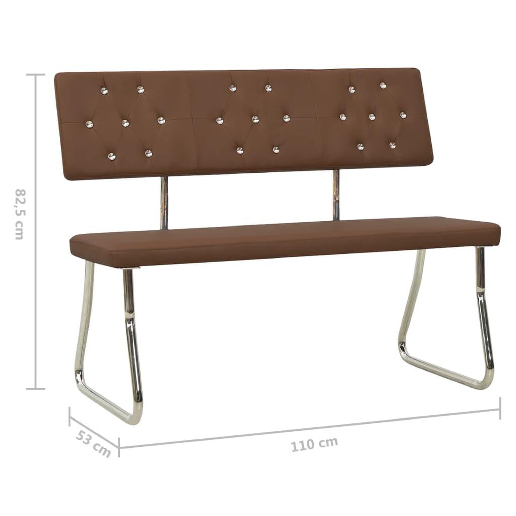 Voir la diapositive 6 : VIDAXL Banc 110 cm Marron Similicuir