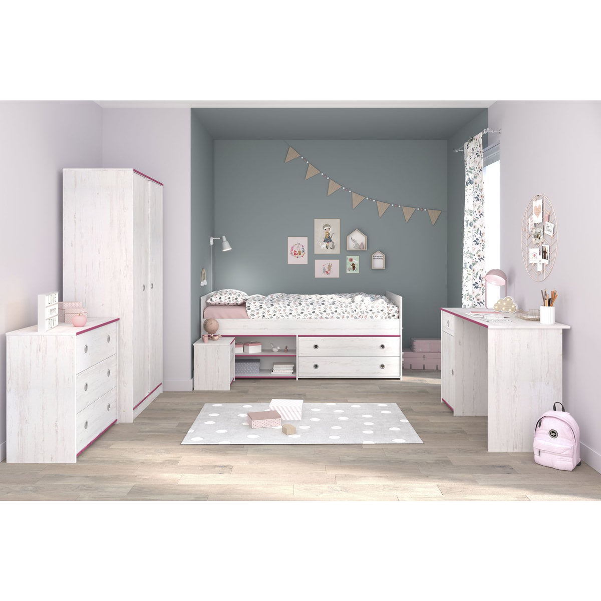 Commode 3 tiroirs L79cm REVERSO