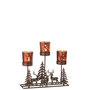 Voir la diapositive 2 : Paris Prix Photophore Hiver en Métal  Chalet  24cm Marron