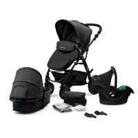 AUCHAN BABY Poussette canne bébé buggy D09 gris chiné pas cher