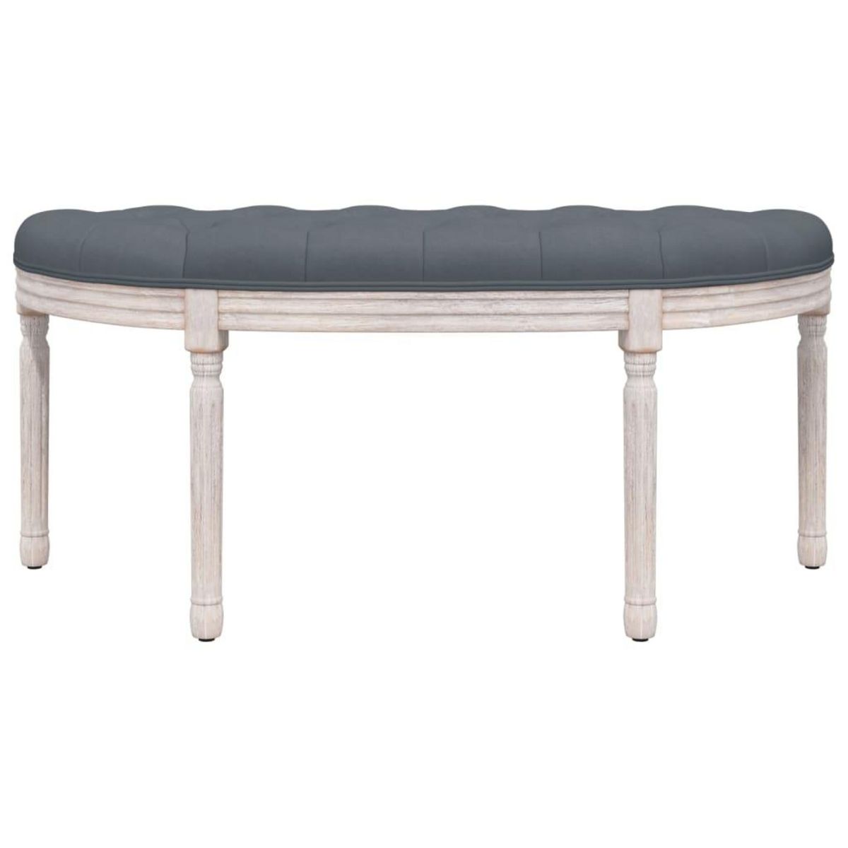 VIDAXL Banc Gris fonce 110,5x45x49 cm Velours