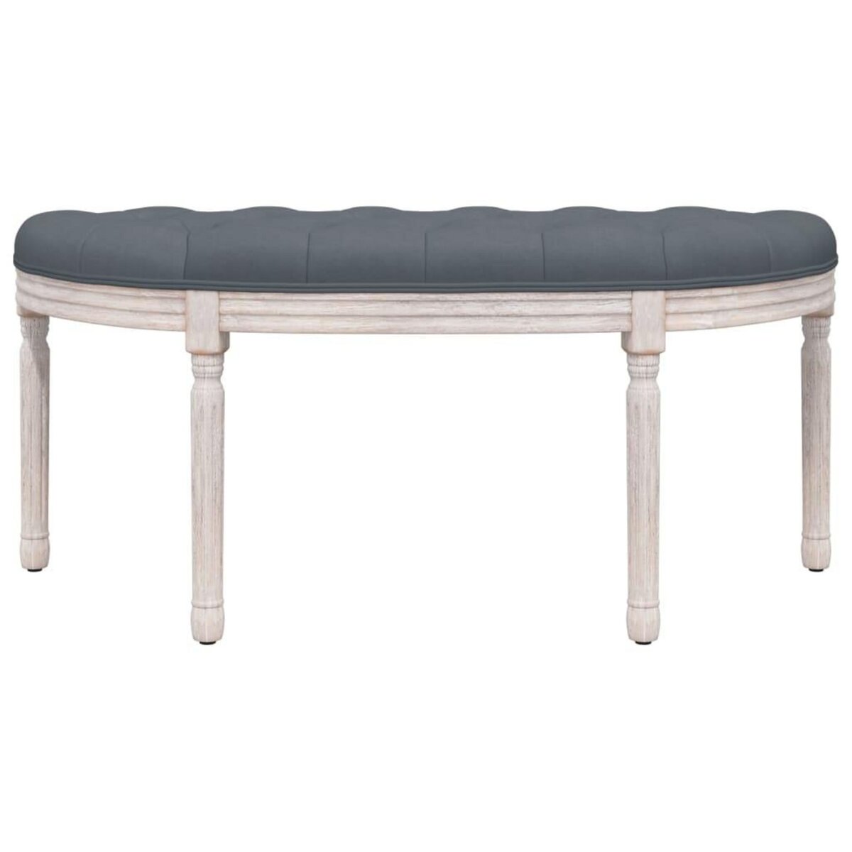 VIDAXL Banc Gris fonce 110,5x45x49 cm Velours