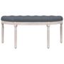 Voir la diapositive 3 : VIDAXL Banc Gris fonce 110,5x45x49 cm Velours