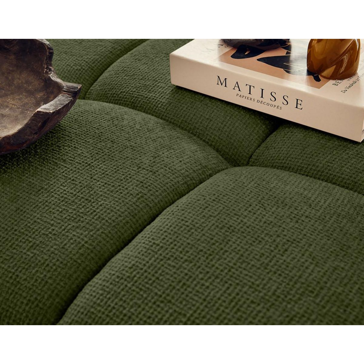 LISA DESIGN Suzano - pouf en tissu texturé