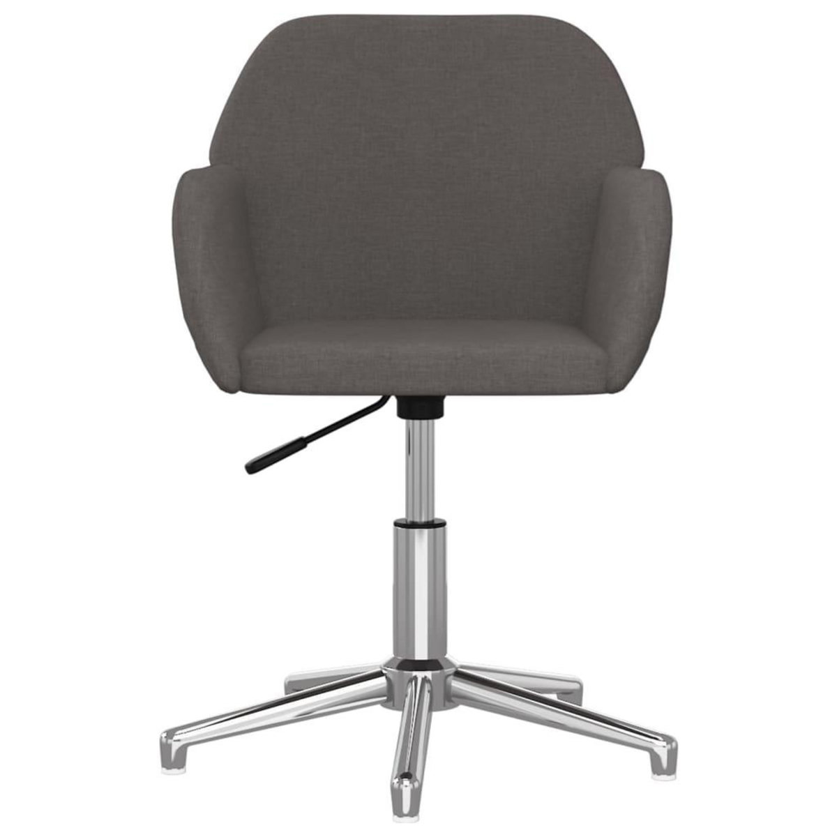 VIDAXL Chaise pivotante de bureau Gris fonce Tissu