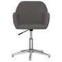 Voir la diapositive 3 : VIDAXL Chaise pivotante de bureau Gris fonce Tissu