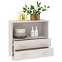 Voir la diapositive 4 : VIDAXL Buffet HAMAR Blanc 85x35x80 cm Bois massif de pin