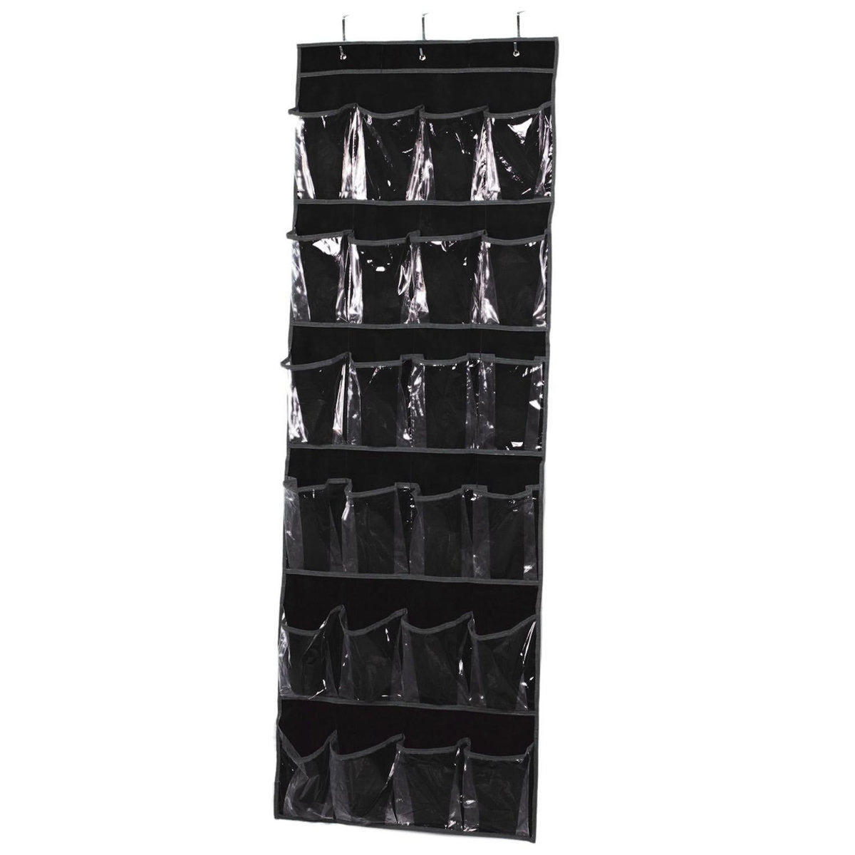ID SPACE Rangement à chaussures - 24 Poches - Noir et taupe