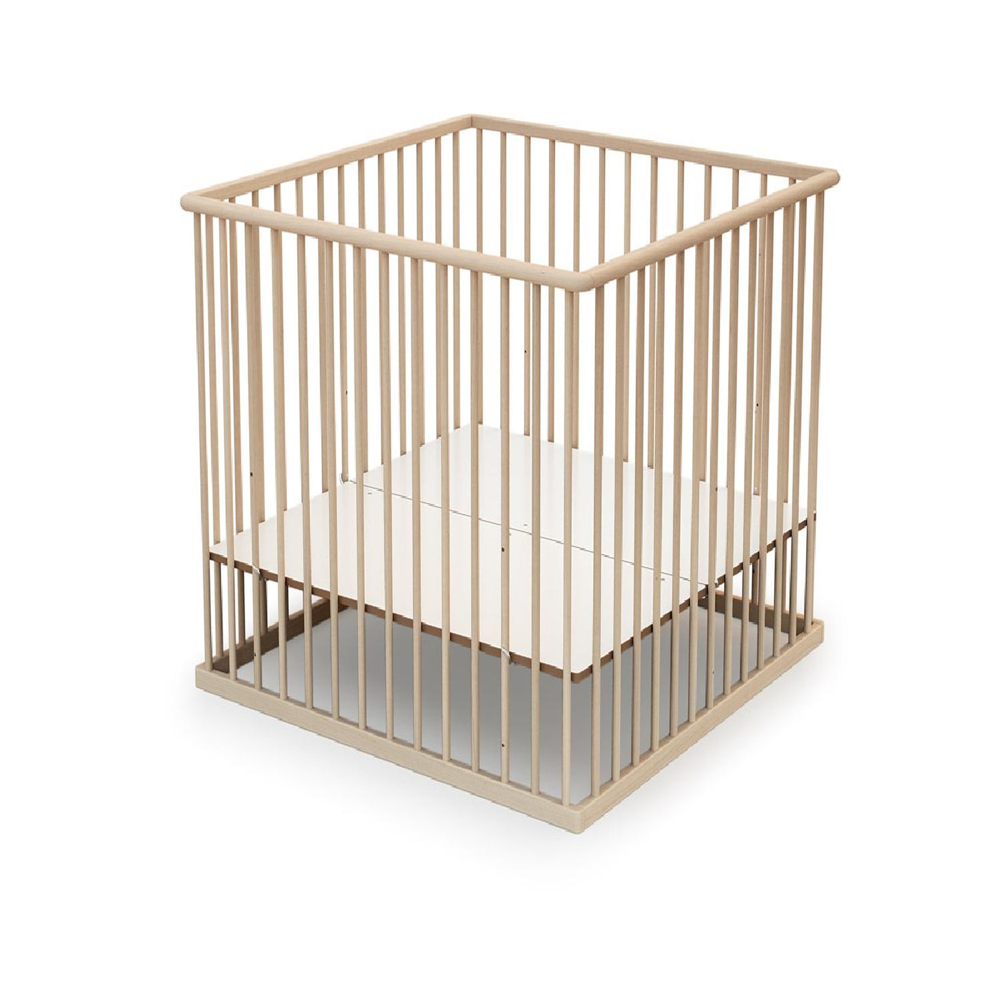 Voir la diapositive 2 : WEBABY Parc bébé en bois 100 x 100 cm