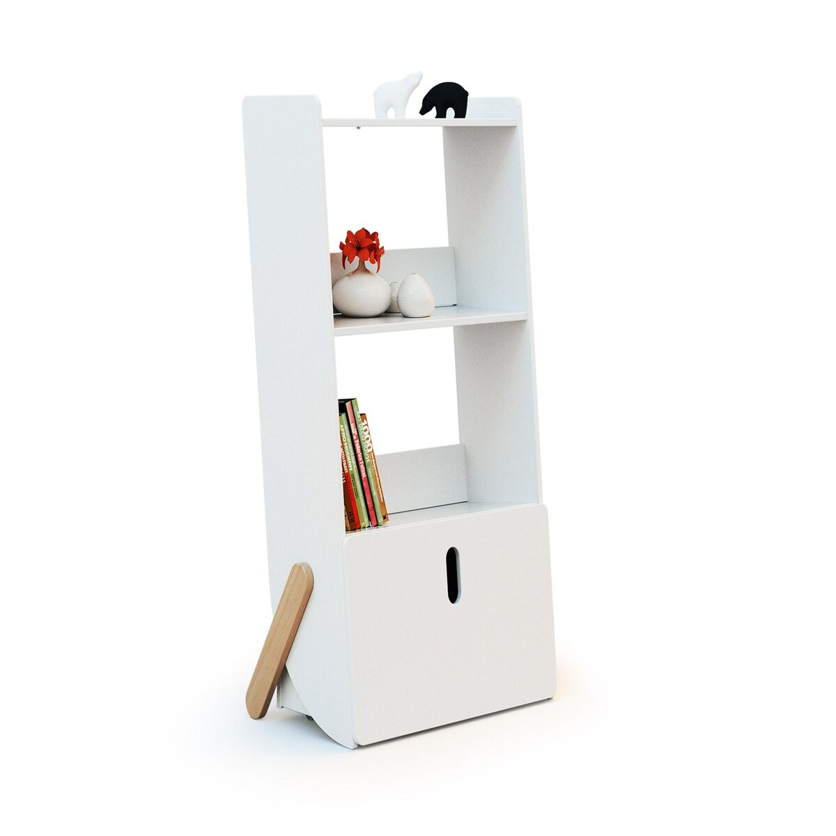 WEBABY Étagère enfant Pirate en bois - Blanc