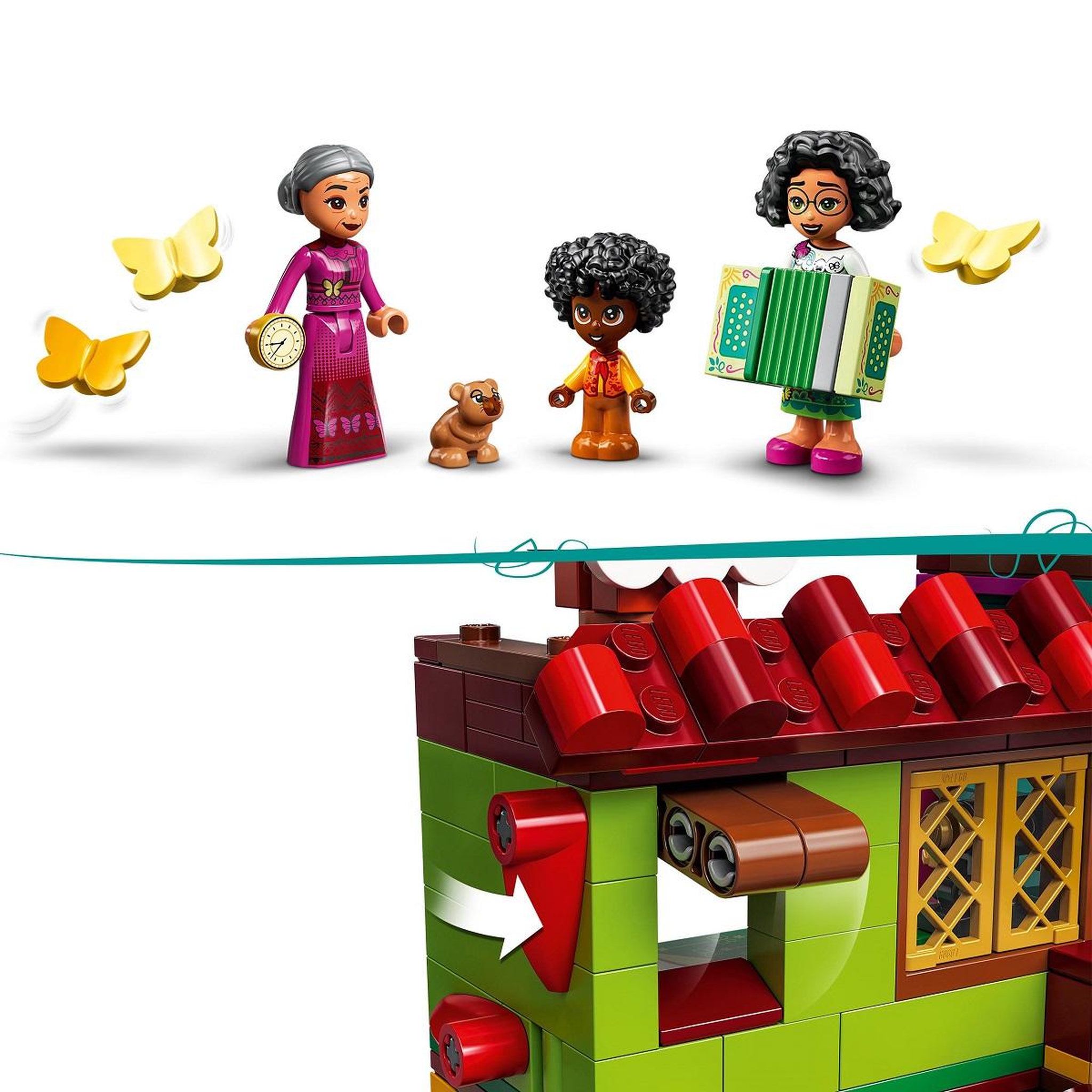 Voir la diapositive 9 : LEGO Disney Encanto 43202 La Maison Madrigal, Jouet de Construction, avec Mini-Poupées, Figurine Capybara, Cadeau Noël Filles et Garçons dès 6 Ans, Film Encanto