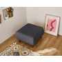 Voir la diapositive 4 : BEST MOBILIER Cristal - pouf modulable - 65 cm - en fausse fourrure côtelée