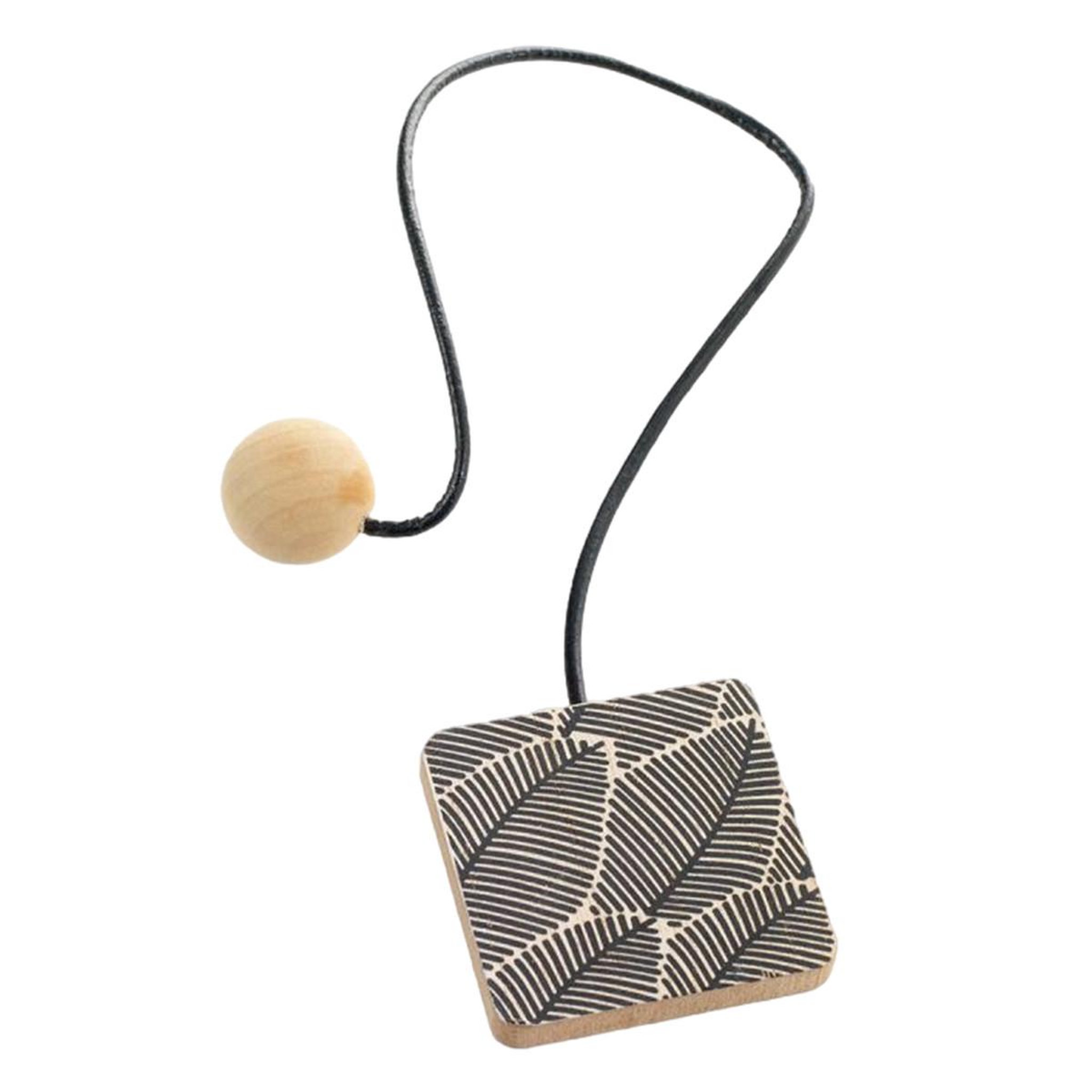 Douceur d'Intérieur Embrasse de rideau aimantée  leaf  43cm noir