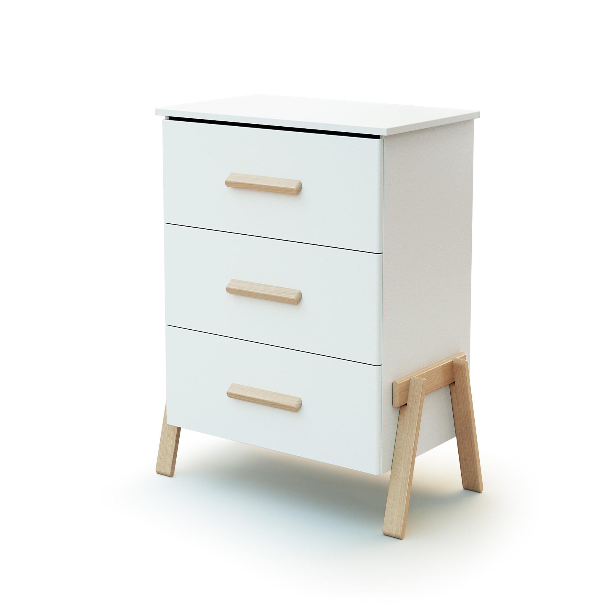 Voir la diapositive 5 : AT4 Duo lit bébé et commode en bois canaille