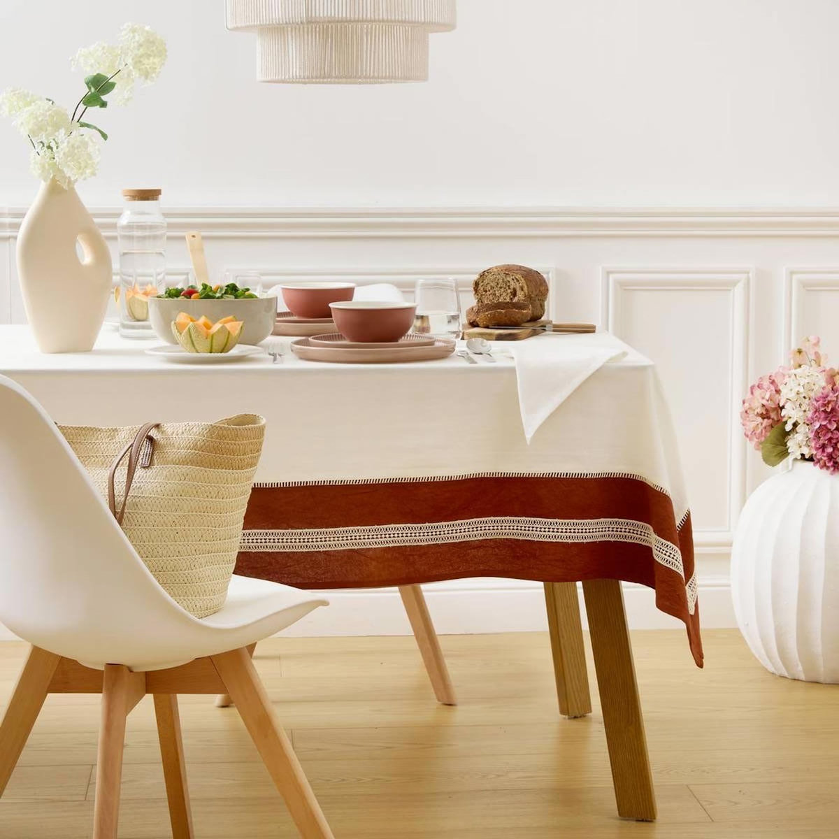 ATMOSPHERA Nappe en Coton  Nuba  150x250cm Blanc