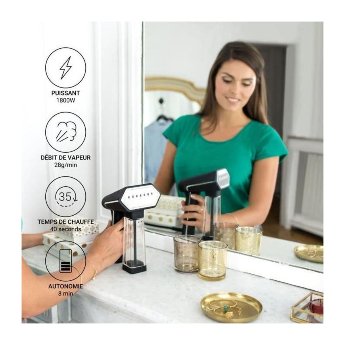 Steamone Défroisseur vapeur STEAMONE SN200B - portatif - 28g/min