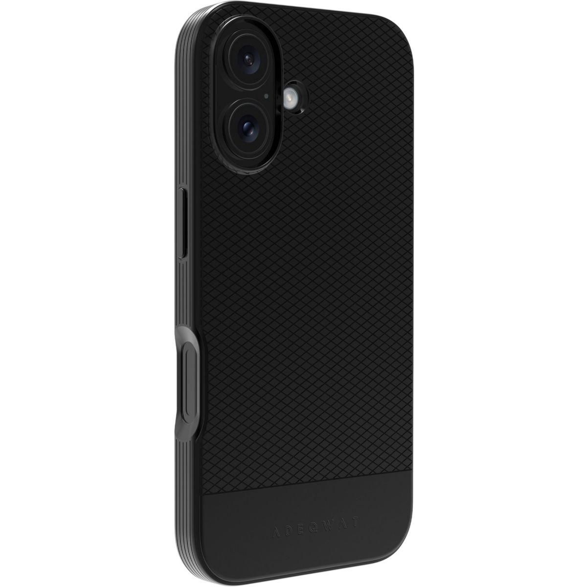ADEQWAT Coque iPhone 16 Plus noir Soft protect