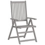 Voir la diapositive 3 : VIDAXL Chaises inclinables de jardin lot de 3 et coussins Bois acacia