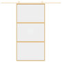 Voir la diapositive 3 : VIDAXL Porte coulissante dore 102,5x205cm verre ESG clair et aluminium