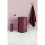 Voir la diapositive 1 : BRABANTIA Poubelle 20 litres avec seau à pédale bordeau