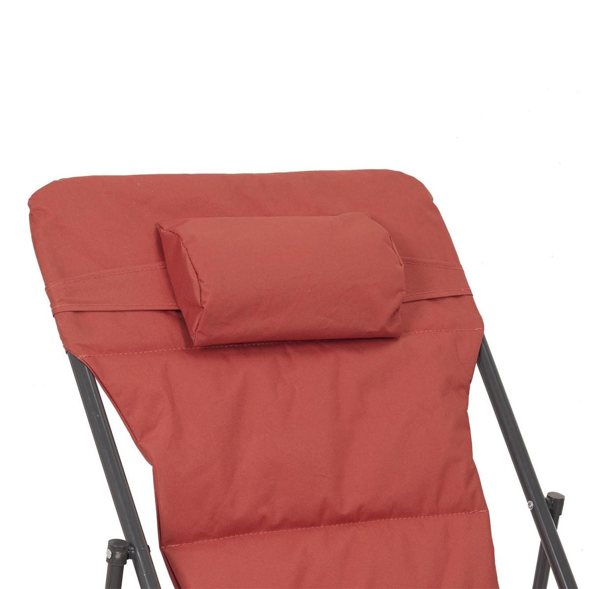 Voir la diapositive 6 : The Home Deco Factory Transat de plage pliant  corfou  93cm terracotta