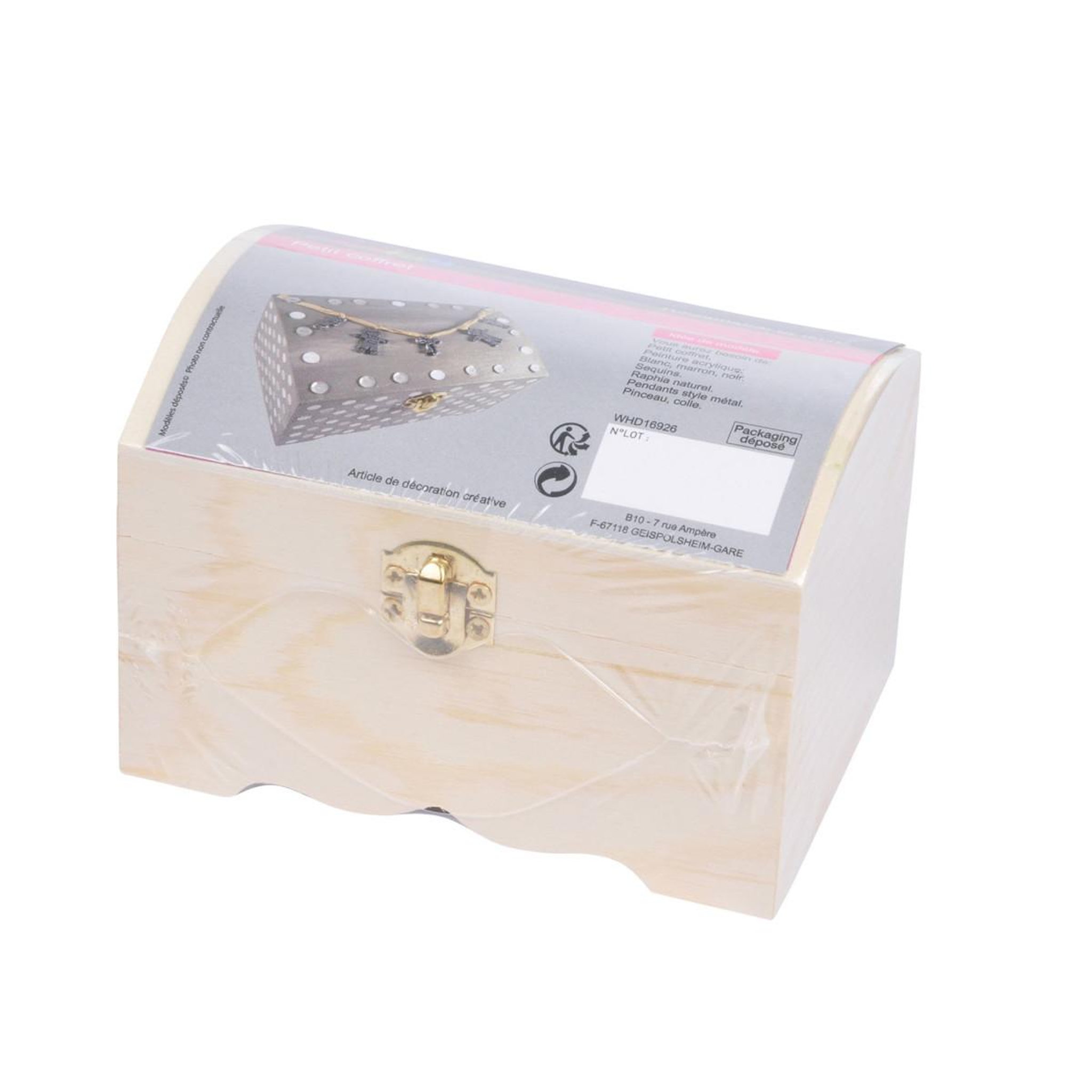 Voir la diapositive 2 : ARTDESIGN Mini Coffret en Bois  Décoration  18cm Naturel
