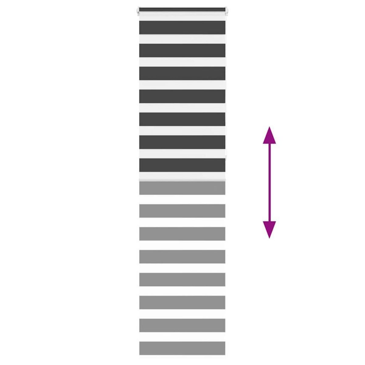 VIDAXL Store zebre noir 65x230 cm largeur du tissu 60,9 cm polyester