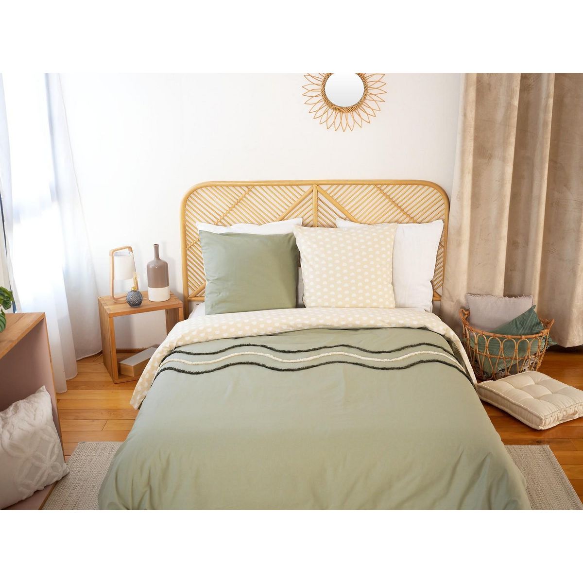 Home collection Parure housse de couette 100% coton 57fils linea