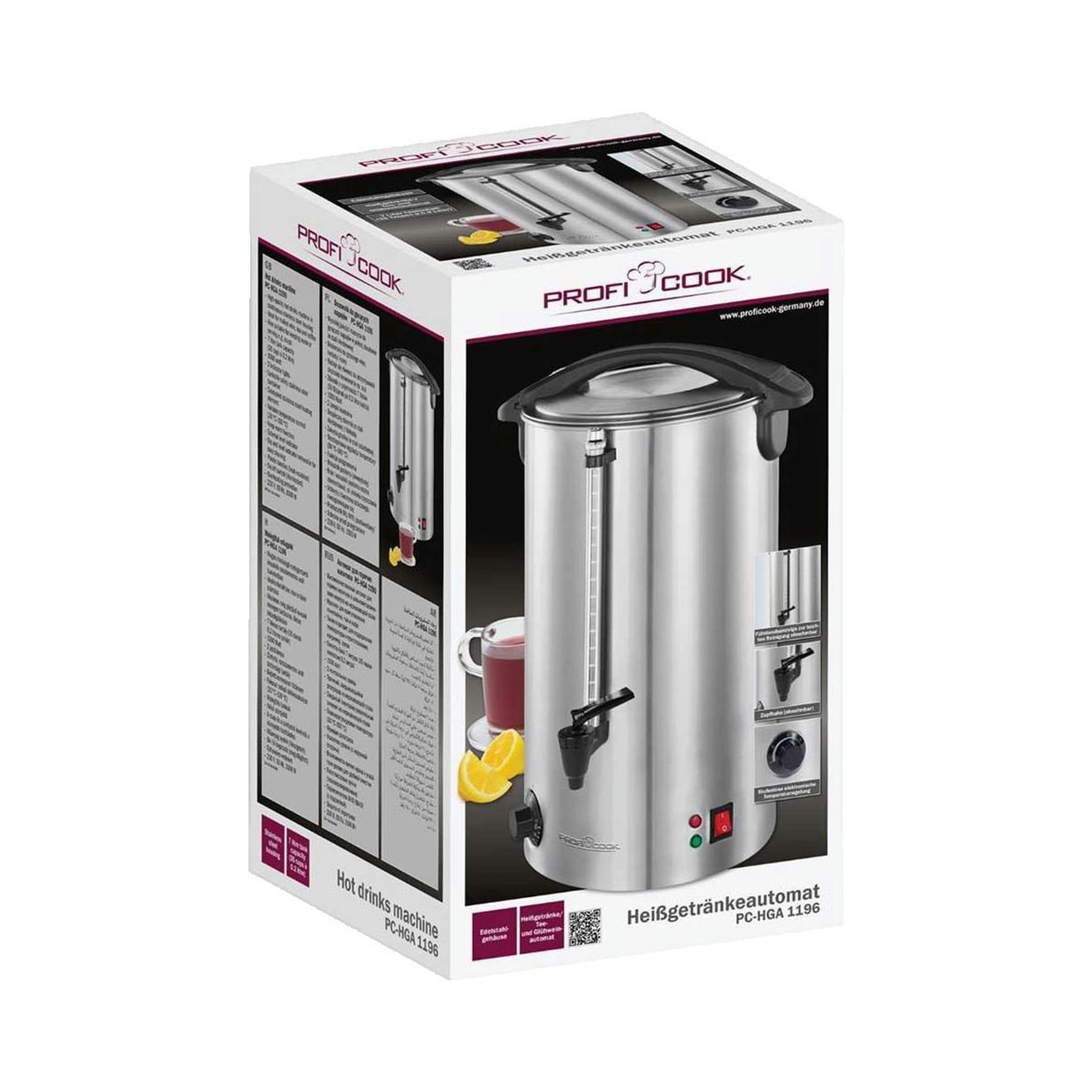 Profi Cook Distributeur de boissons chaudes Proficook acier inoxydable