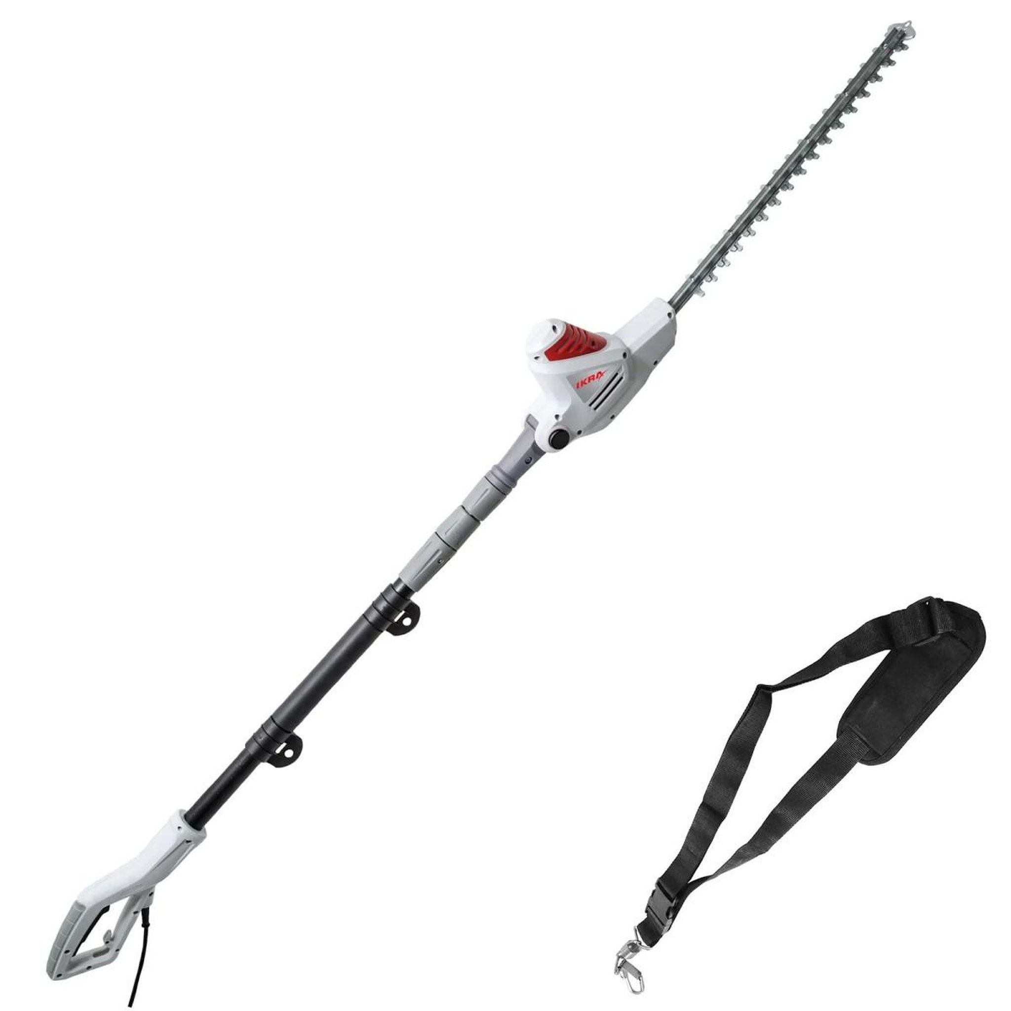 Voir la diapositive 4 : Ikra Taille haie télescopique filaire 600w - lame de coupe 59 cm coupe 51 cm taille haie sur perche réglable 1.95 - 2.40 m ikra