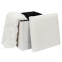 Voir la diapositive 5 : The Home Deco Factory Pouf de rangement pliable effet côtelé