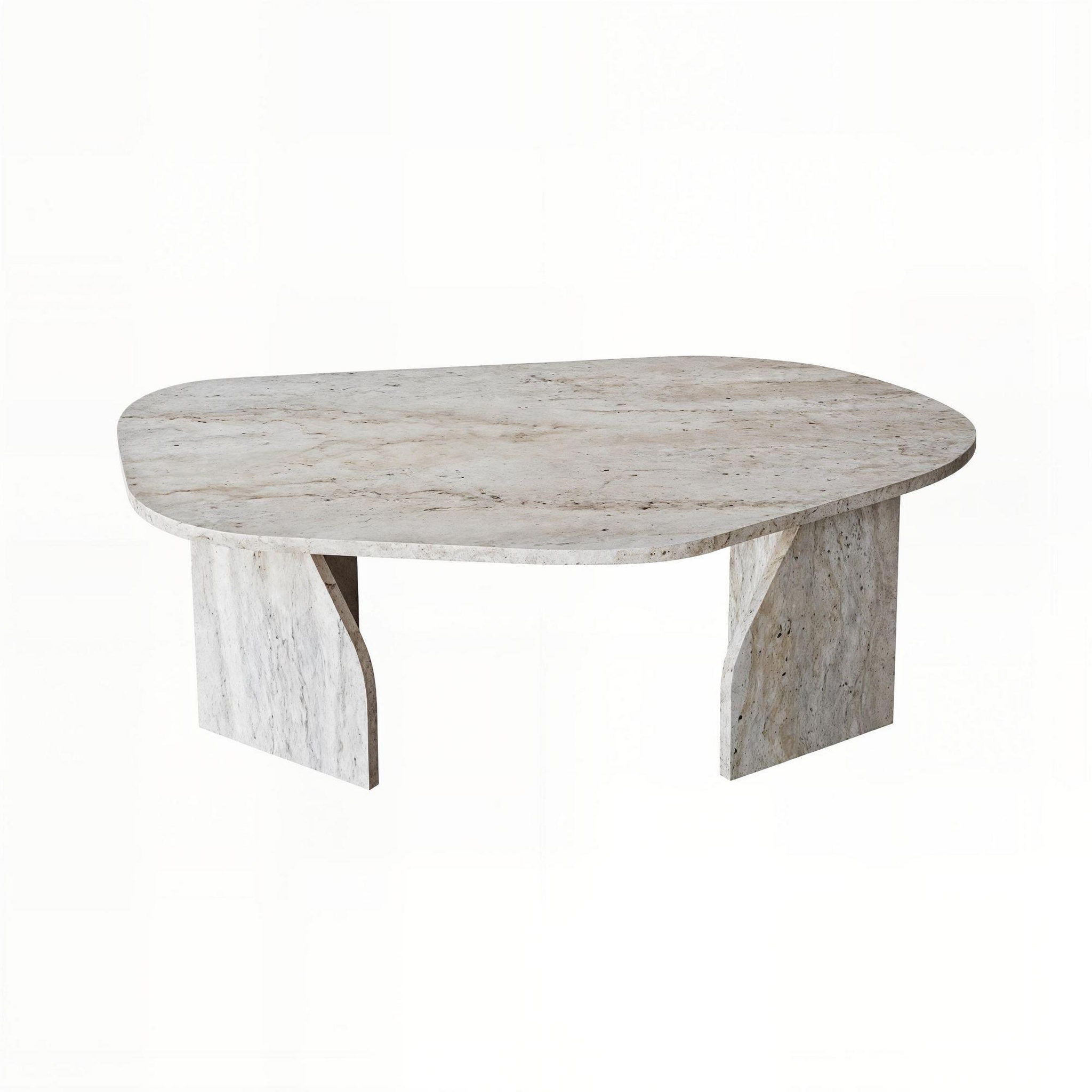 Habitat et Jardin Table basse en bois  rock  100 x 60 x 35 cm - travertin