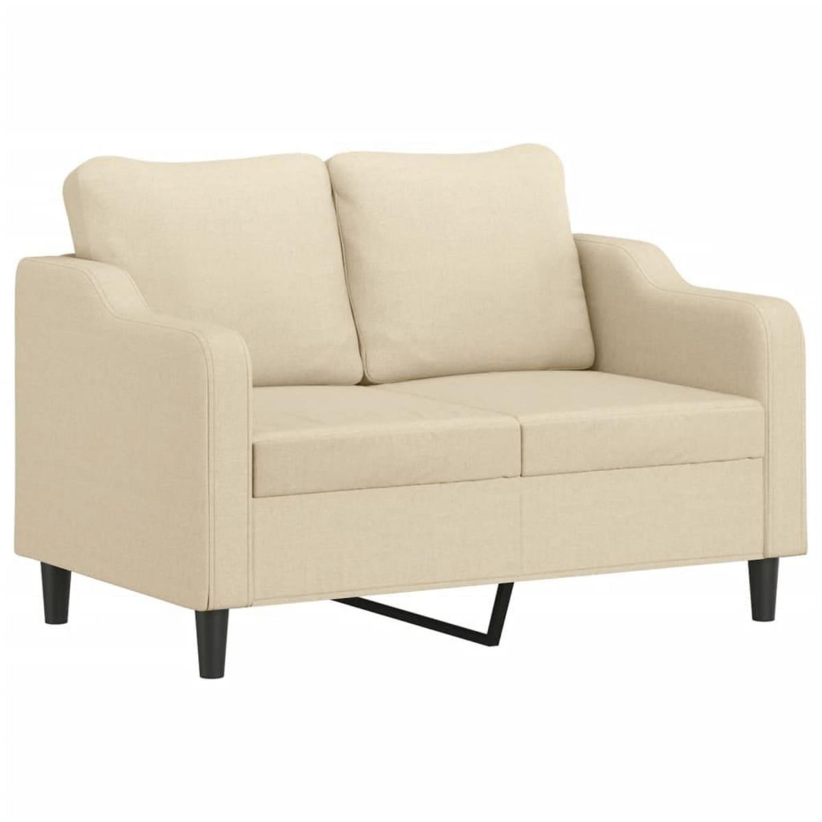 VIDAXL Ensemble de canapes 3 pcs avec coussins creme tissu