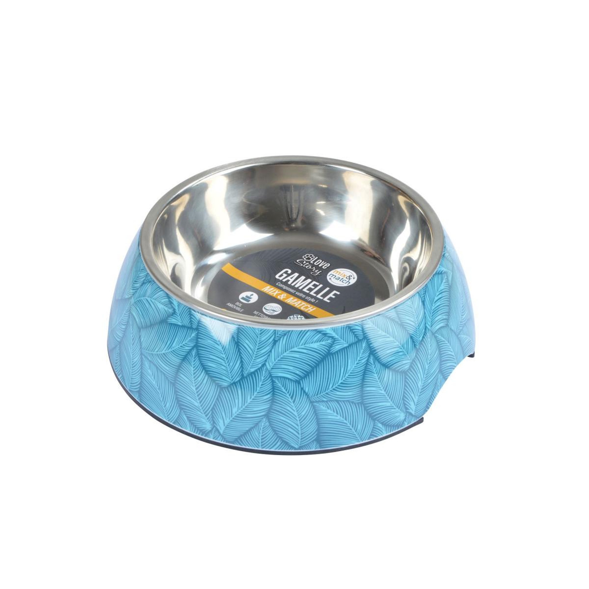 Voir la diapositive 2 : LOVE STORY Gamelle pour chien & chat  everplant  17cm bleu