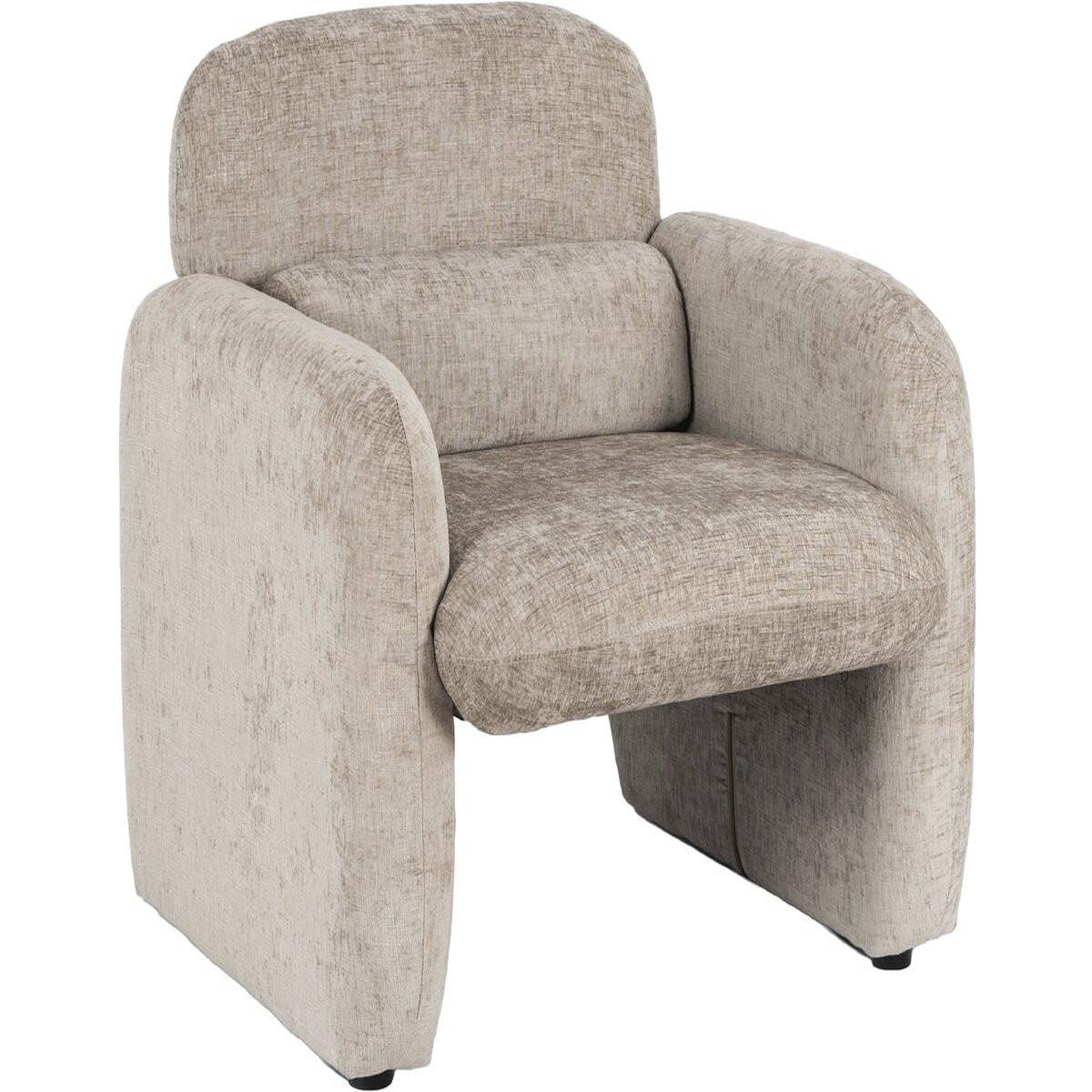 Habitat et Jardin Fauteuil lounge en tissu chiné  cozmo  - 78 x 79 x 77 cm - beige