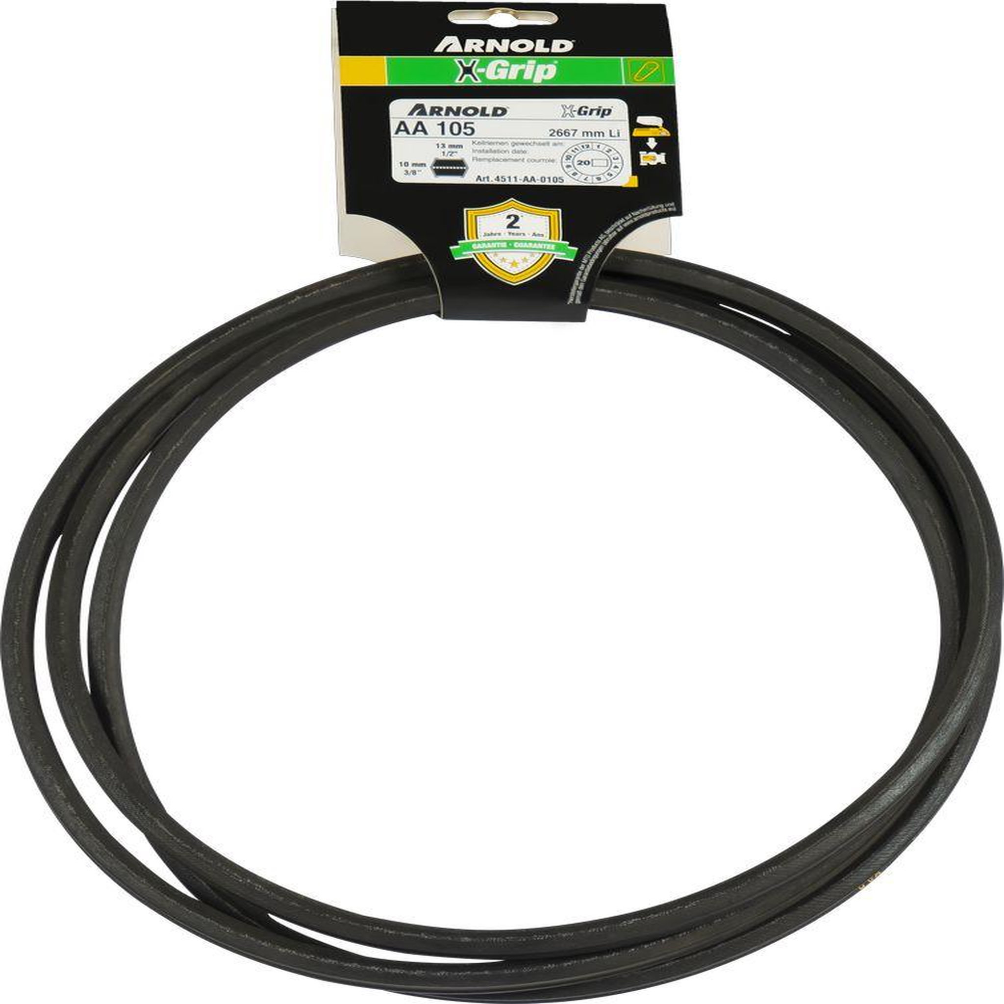 ARNOLD Courroie hexagonale x-grip de type aa 105
