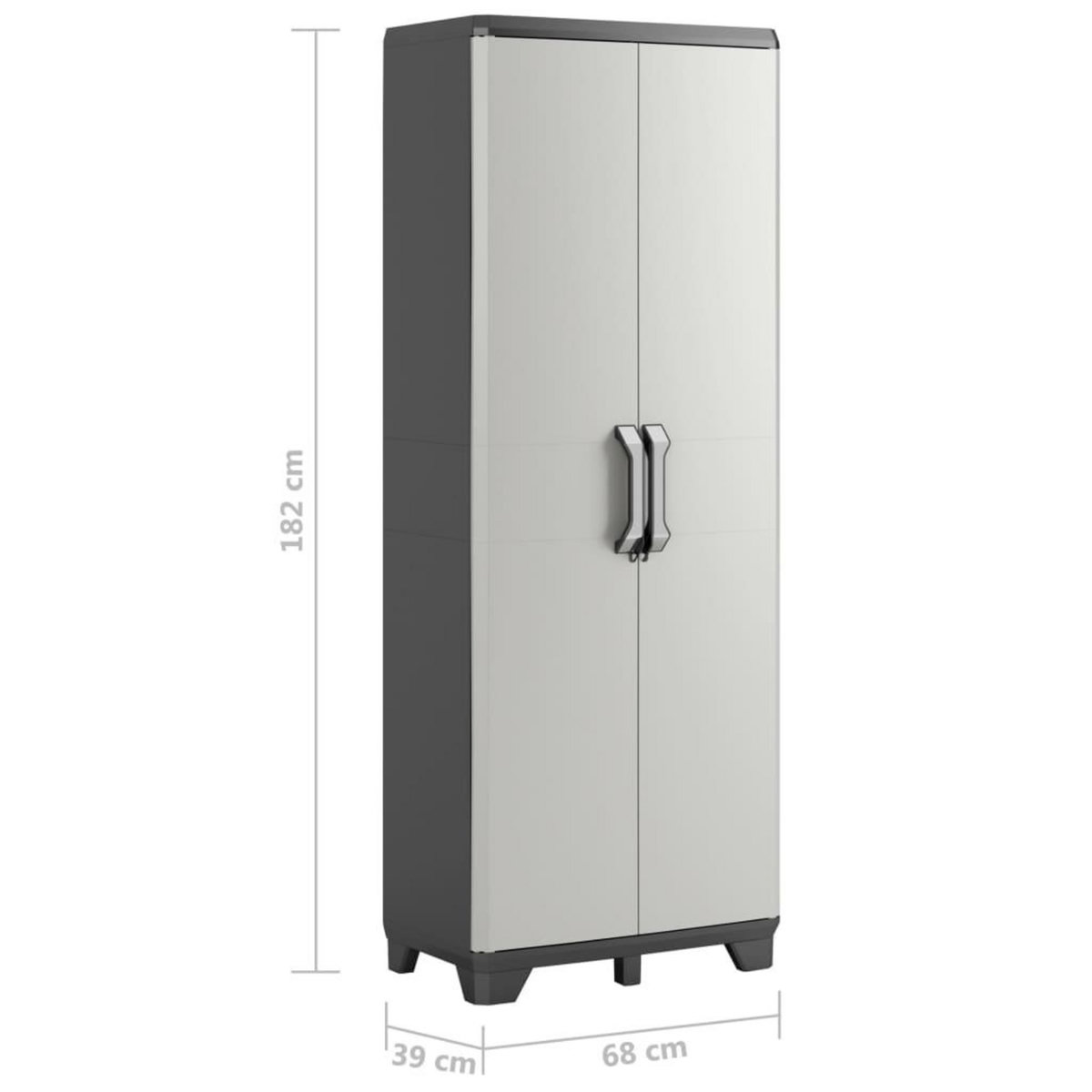 Keter Keter Armoire de rangement avec etageres Gear Noir et gris 182 cm