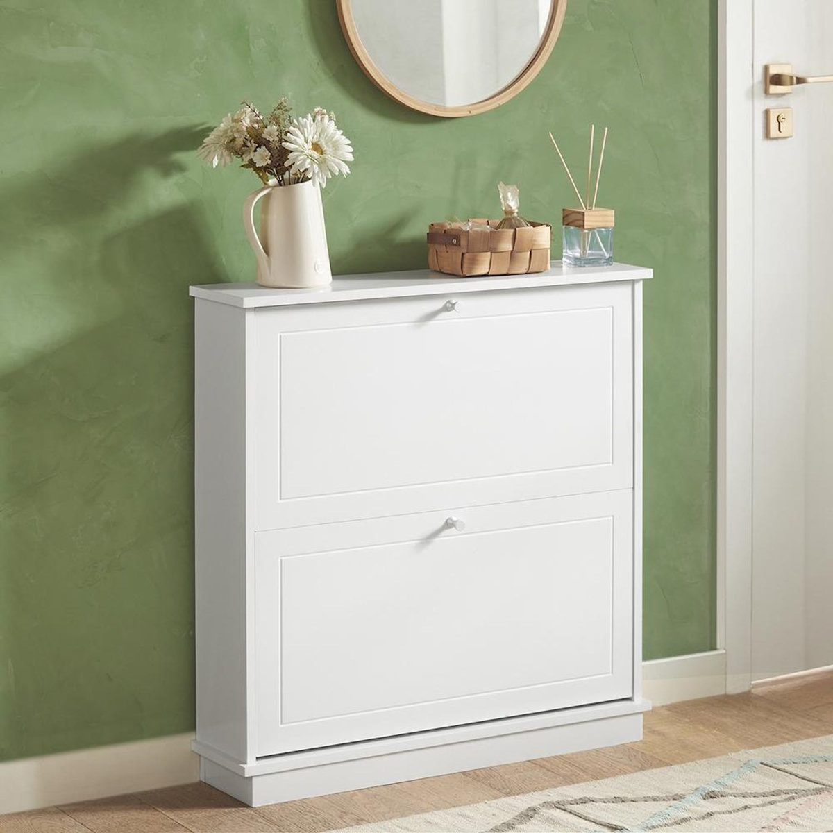 SOBUY SoBuy - Meuble À Chaussures à 2 tiroirs - Moderne - FSR99