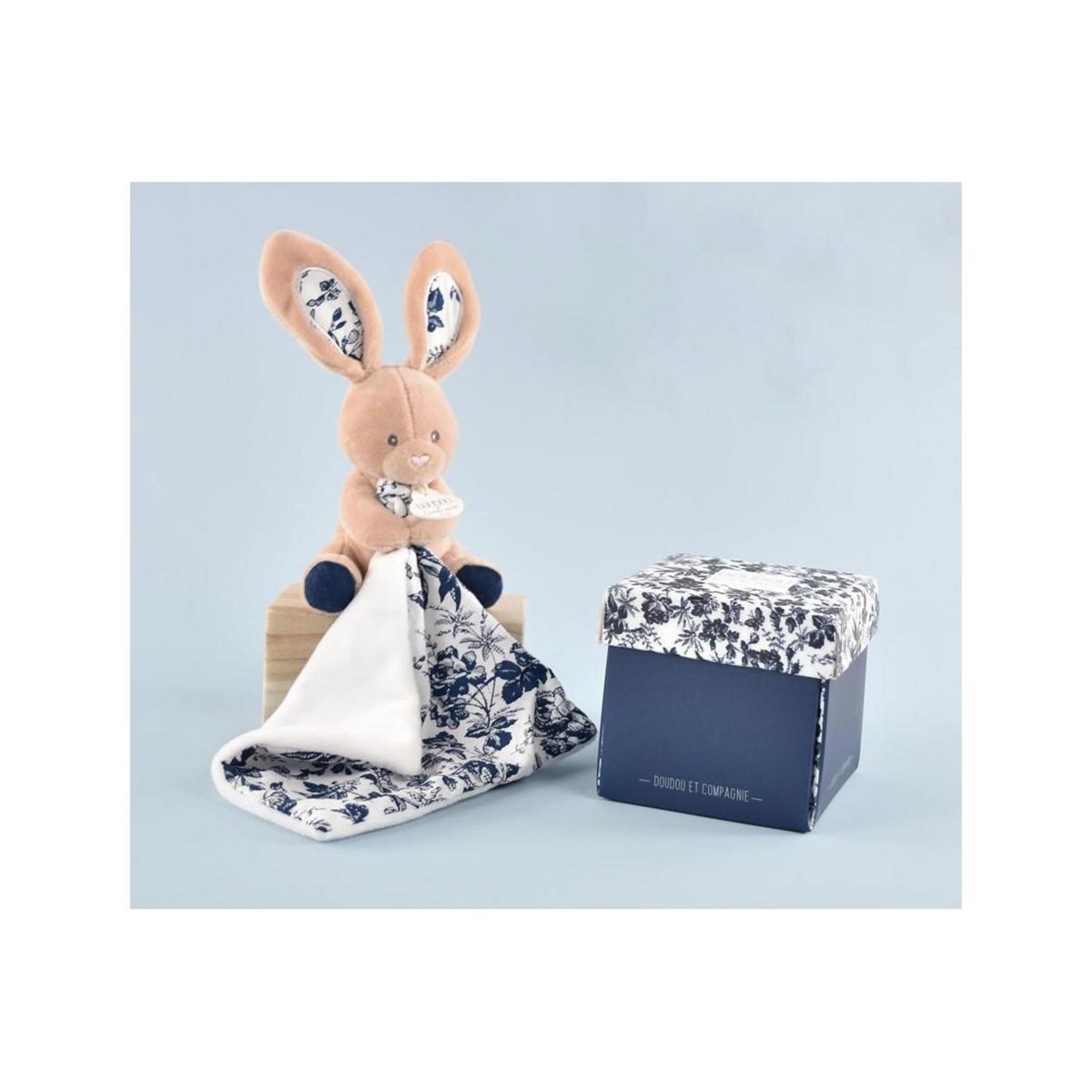 DOUDOU ET COMPAGNIE Bohaime Lapin marine avec boite