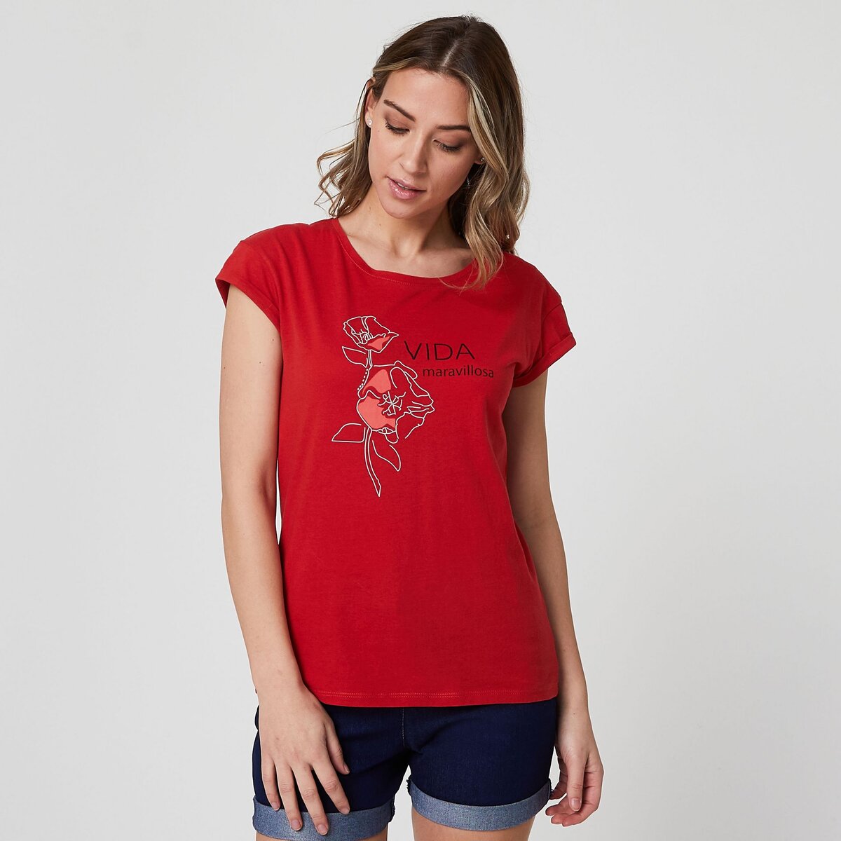 Tee shirt rouge femme pas cher new arrivals