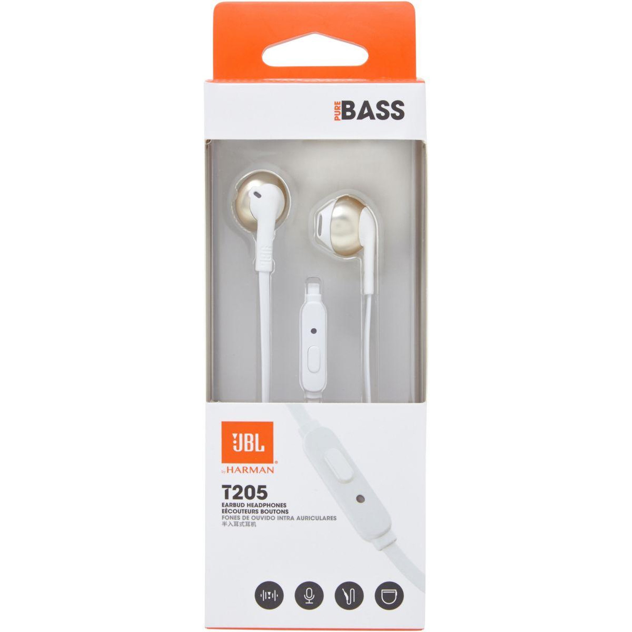 Voir la diapositive 3 : JBL Ecouteurs Tune 205 Champagne