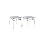 O'Camp Lot de 2 tables à lattes de camping - O'Camp - Housse de transport inclus - 70 x 70  x 70 cm
