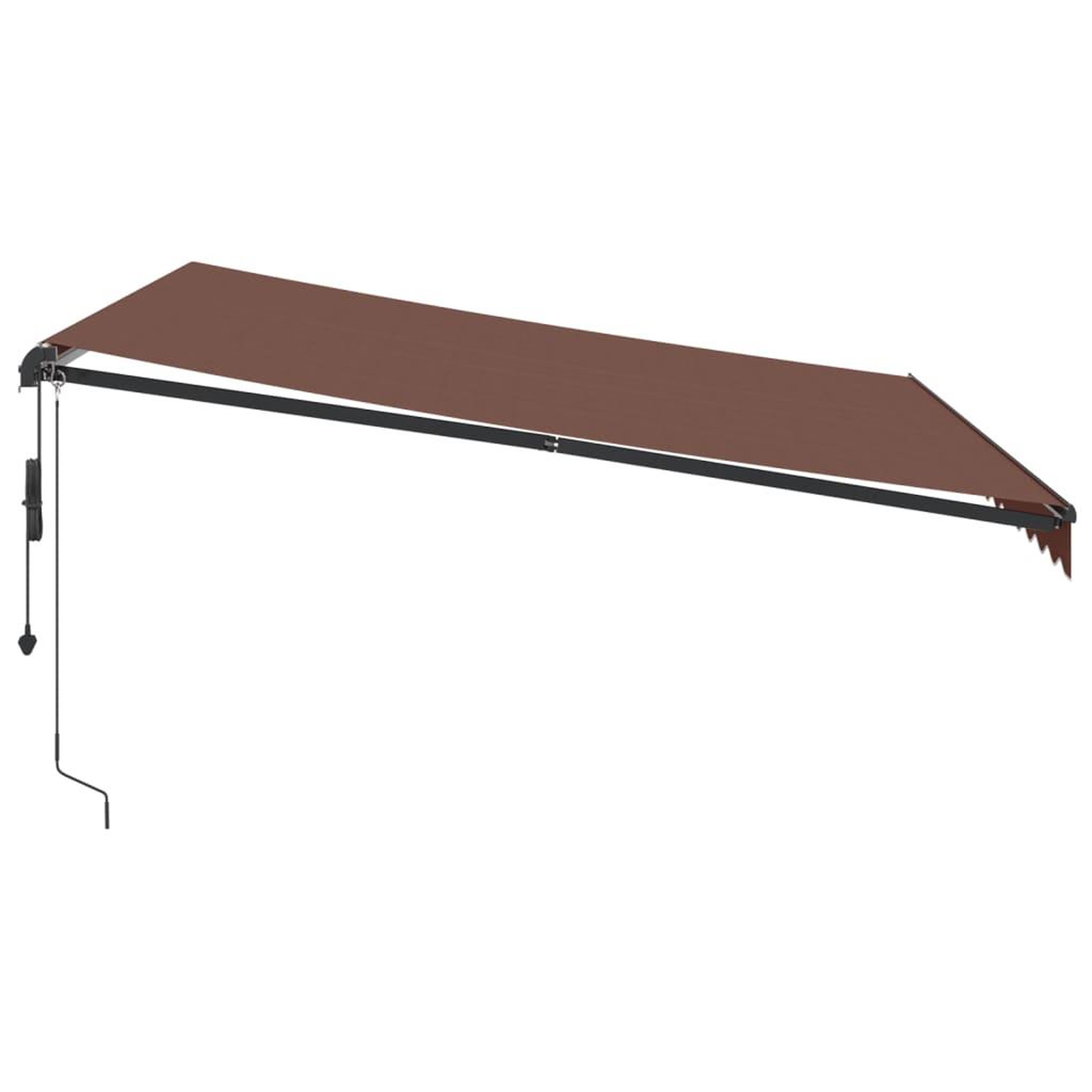 Voir la diapositive 4 : VIDAXL Auvent retractable automatique marron 400x350 cm