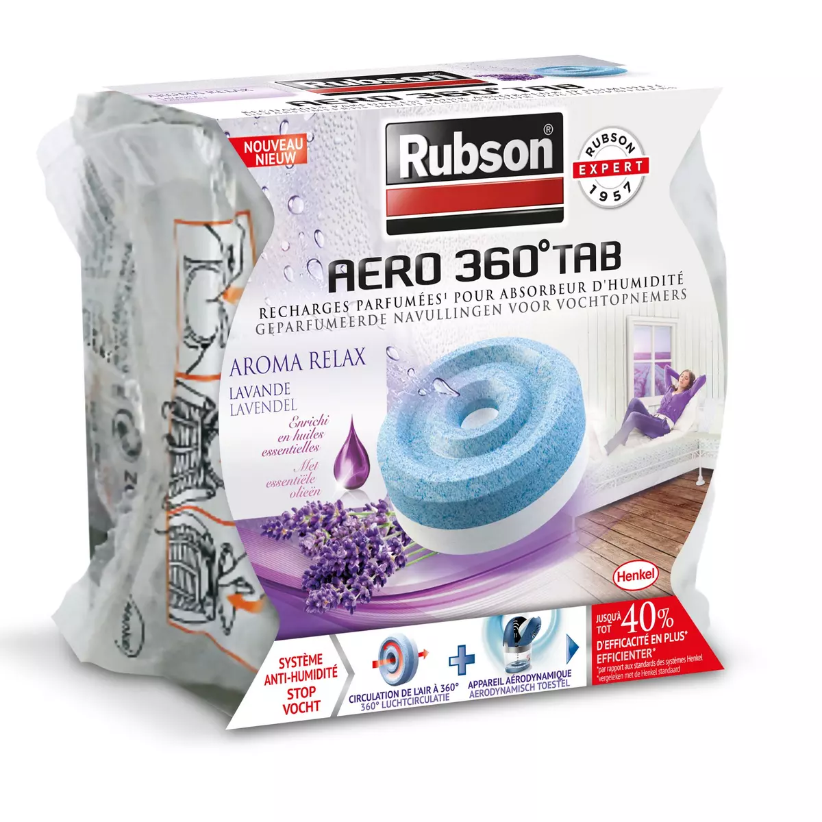 RUBSON Recharge AERO 360 Aroma Relax Lavande
